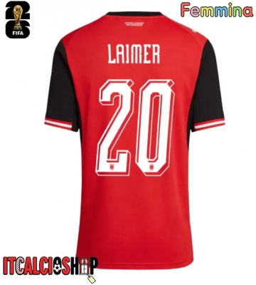 Austria Konrad Laimer #20 Prima Maglia Femmina Mondiali 2026 Manica Corta
